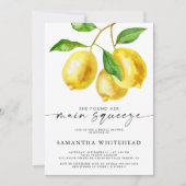 Haupt-Squeeze Lemon Citrus Brautparty Einladung (Vorderseite)