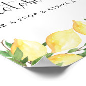 Haupt Squeeze Lemon Foto Booth Sign Poster (Ecke)