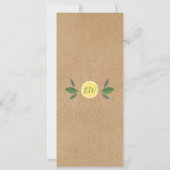 Haupt Squeeze Lemon Rustic Fun Brautparty Einladung (Rückseite)