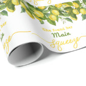 Haupt Squeeze Lemon Theme Wedding Brautparty Geschenkpapier (Rolleneckpunkt)