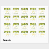 Haupt Squeeze Lemon Theme Wedding Brautparty Quadratischer Aufkleber (Blatt)