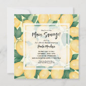 Haupt-Squeeze-Lemons-Brautparty Einladung (Vorderseite)