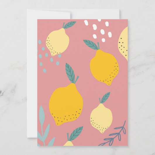 Haupt-Squeeze-Lemons-Brautparty Einladung (Rückseite)