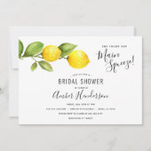 Haupt-Squeeze-Lemons-Brautparty Einladung (Vorderseite)