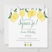 Haupt-Squeeze-Lemons-Brautparty Einladung (Vorderseite)