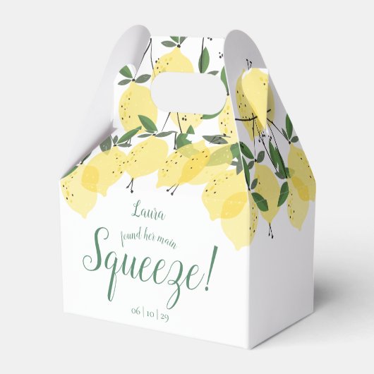 Haupt-Squeeze-Lemons-Brautparty Geschenkschachtel (Vorderseite)
