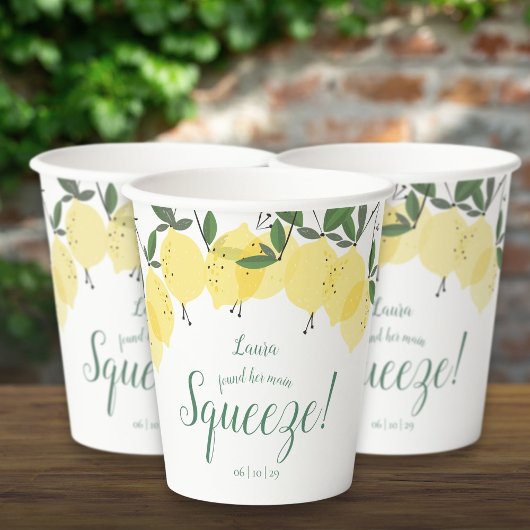 Haupt-Squeeze-Lemons-Brautparty Pappbecher