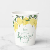 Haupt-Squeeze-Lemons-Brautparty Pappbecher (Rückseite)