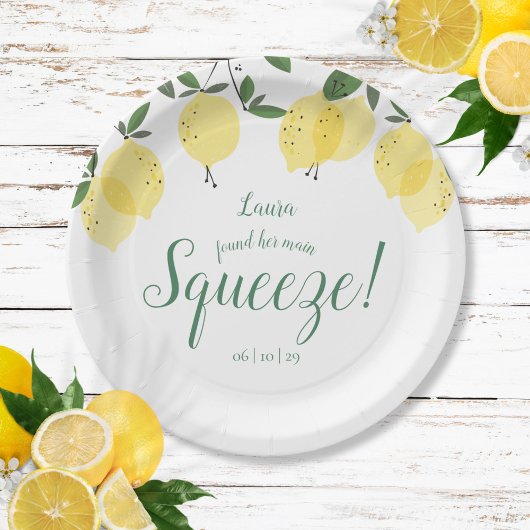 Haupt-Squeeze-Lemons-Brautparty Pappteller