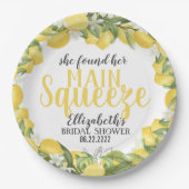 Haupt-Squeeze-Lemons-Brautparty-Teller Pappteller (Vorderseite)