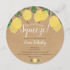 Haupt Squeeze Lemons Spaß Rustikales Brautparty Einladung