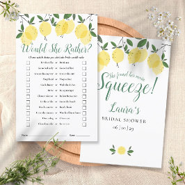 Haupt-Squeeze-Lemons würde sie Brautparty-Spiel