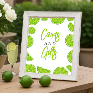 Haupt-Squeeze-Lime-Brautparty-Karten & Geschenke S Poster