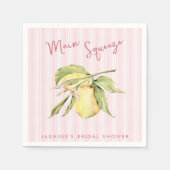 Haupt-Squeeze-Limonen-Junggesellinnen-Abschied Serviette (Vorderseite)