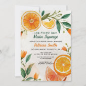 Haupt-Squeeze-Mittelmeer-Zitrusfrüchte-Brautparty Einladung (Vorderseite)