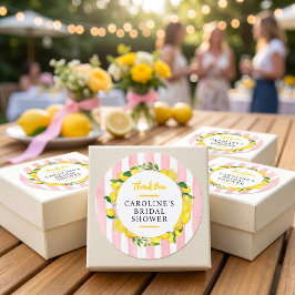 Haupt-Squeeze-Sommer-Limonen-Brautparty-Geschenk Runder Aufkleber