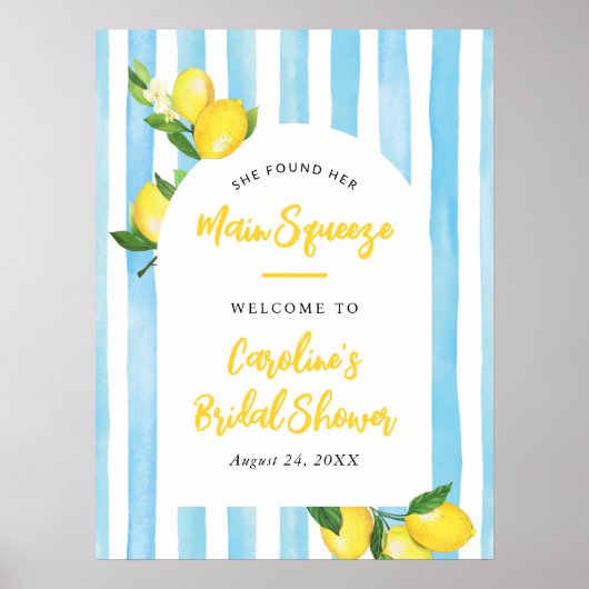 Haupt-Squeeze-Sommer-Limonen-Junggesellinnen-Absch Poster (Vorne)