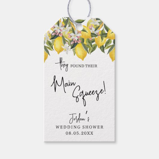 Haupt Squeeze Wasserfarben Bläserlemon Dusche Gefa Geschenkanhänger (Vorderseite)