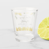 Haupt-Squeeze Wasserfarben Lemon Zitrusfrüchte Bra Schnapsglas (Rückseite)
