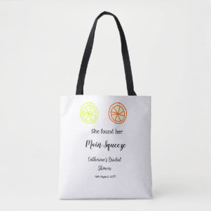 Haupt squeeze Zitrone Zitrus Junggesellinnenabschi Tasche