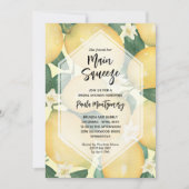 Haupt-Squeeze-Zitronen und Grünes Brautparty Einladung (Vorderseite)