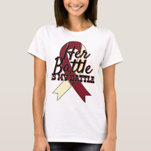 Haupt- und Hals-Krebs-Bewusstsein ihr Kampf-Shirt T-Shirt