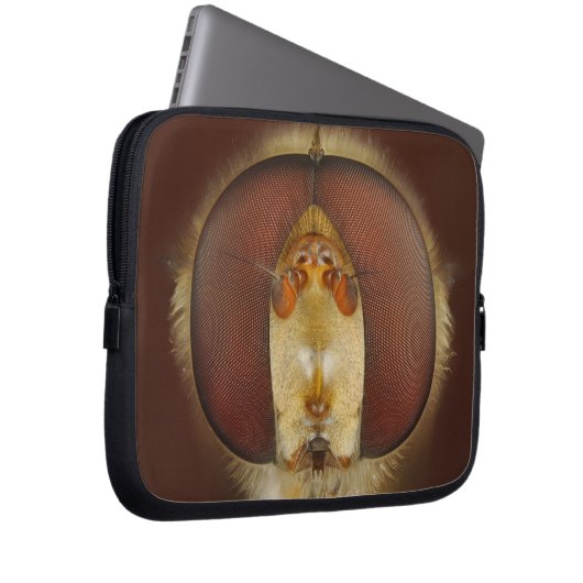 Haupt- und Verbundaugen einer Schwebeflug-Fliege Laptopschutzhülle (Vorne Rechts)