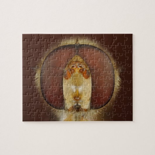 Haupt- und Verbundaugen einer Schwebeflug-Fliege Puzzle (Horizontal)