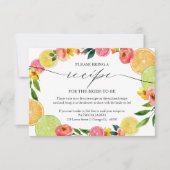 Haupt-Zitrusfrüchte-Brautparty-Anfrage Einladung (Vorderseite)