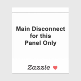 Hauptabschaltung für diese Leiste, Bezeichnung Aufkleber