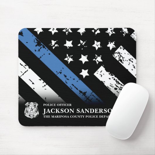Hauptabteilung Polizeichef Thin Blue Line Logo Mousepad (Mit Mouse)