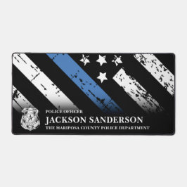 Hauptabteilung Polizeichef Thin Blue Line Logo Schreibtischunterlage