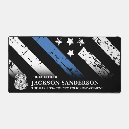 Hauptabteilung Polizeichef Thin Blue Line Logo Schreibtischunterlage (Vorderseite)