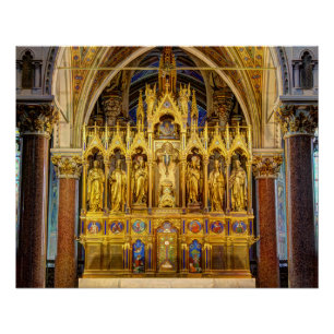 Hauptaltar in Votivkirche, Wien, Österreich Poster