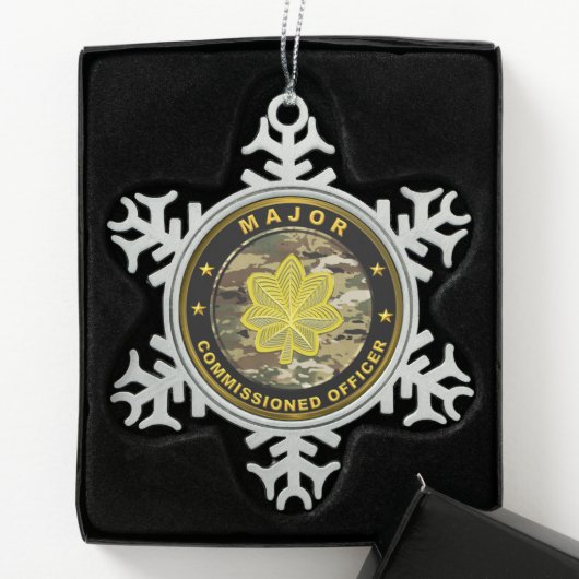 Hauptarmee Schneeflocken Zinn-Ornament (Box)