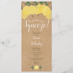 Hauptattraktion Lemon Rustic Fun Brautparty Einladung