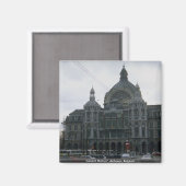 Hauptbahnhof", Antwerpen, Belgien Magnet (Vorderseite/Rückseite)