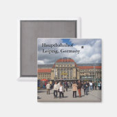 Hauptbahnhof, Leipzig, Deutschland Magnet (Vorderseite/Rückseite)