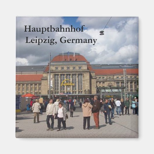 Hauptbahnhof, Leipzig, Deutschland Magnet (Vorne)