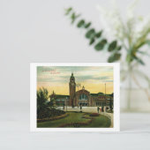 Hauptbahnhof, Wiesbadem, Deutschland Vintag Postkarte (Stehend Vorderseite)