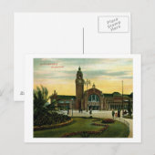 Hauptbahnhof, Wiesbadem, Deutschland Vintag Postkarte (Vorne/Hinten)