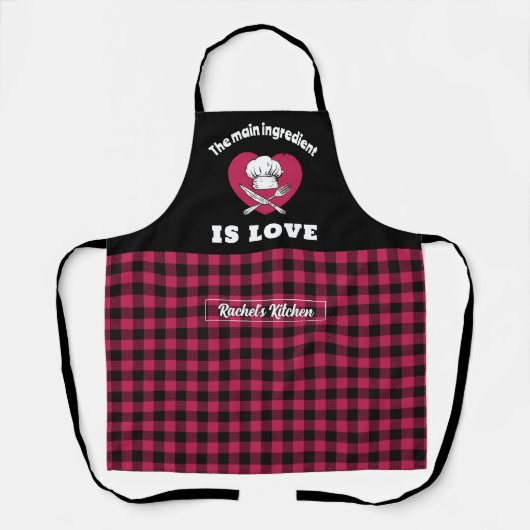 Hauptbestandteil ist das Karierte Muster der Liebe Schürze (Vorderseite)