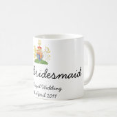 Hauptbrautjungfer - königliche Hochzeits-Tasse des Kaffeetasse (VorderseiteRechts)