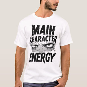 Hauptcharakter-Energie Intensive Anime-Augen Grung T-Shirt