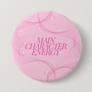 Hauptcharakter-Energie Rosa Zitat Button
