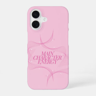 Hauptcharakter-Energie Rosa Zitat iPhone 16 Hülle