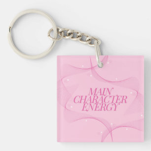 Hauptcharakter-Energie Rosa Zitat Schlüsselanhänger