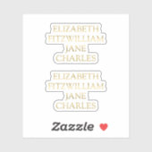 Hauptcharaktere Stolz und Vorurteile Jane Austen Aufkleber (Blatt)