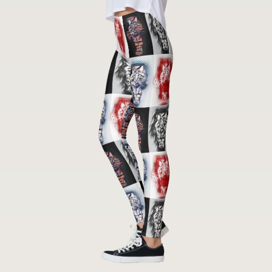 Hauptcoon Pop Art Collage Funky Trends Leggings (Links)