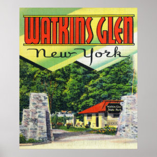 Haupteingang Aussicht auf den Watkins Glen Staat P Poster